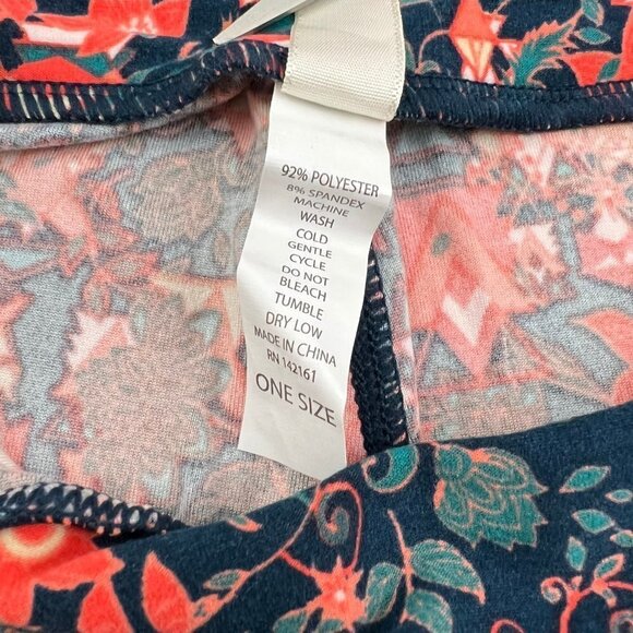 LuLaRoe  Multi Color Leggings One Size NEW Floral - Picture 2 of 3